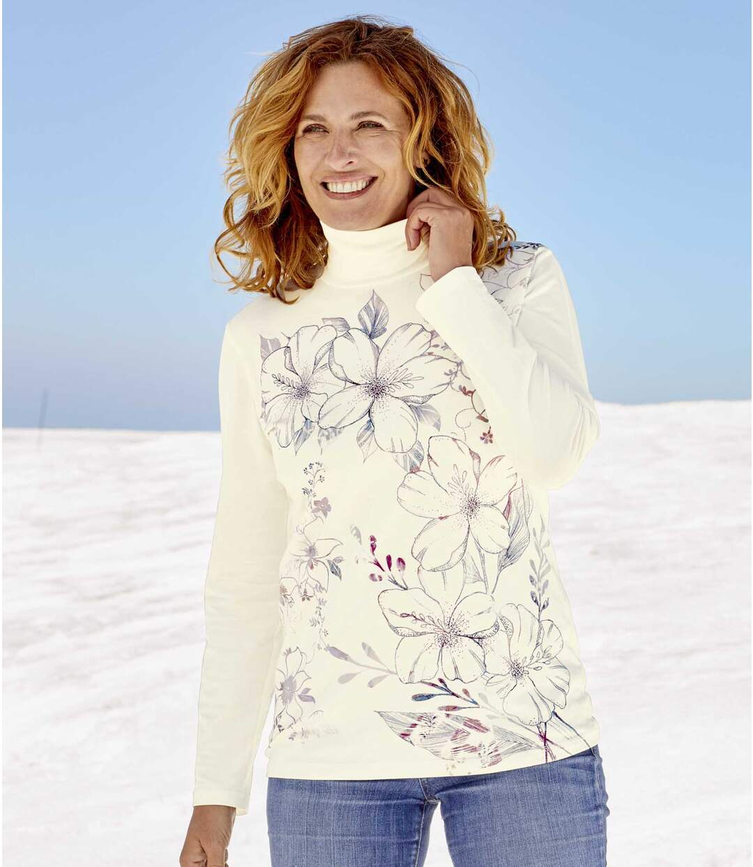 Bedruckter Unterziehpullover mit Rollkragen Atlas For Men