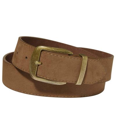Men's Brown Leather Summer Belt