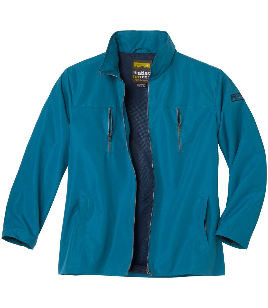 Men's Blue Microfibre Windbreaker - Water-Repellent-2