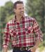Men's Red Checked Flannel Shirt 