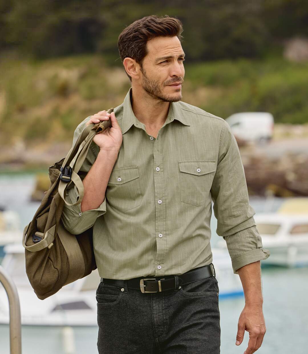 La Chemise Popeline en Coton Flammé-1