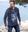 2er-Pack Langarmshirts mit Wolfmotiv Atlas For Men