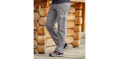 Men's Taupe Corduroy Cargo Pants