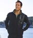 Men's Black Brushed Fleece Sports Jacket - Full Zip