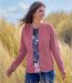 Women's Pink Faux Suede Jacket