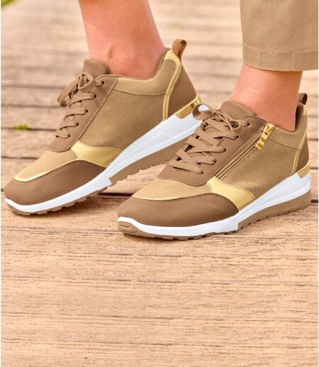 Sznurowane buty z suwakiem