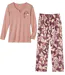 Le Pyjama d'Été Pantalon Imprimé Fleuri-3