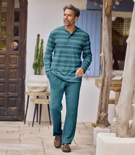 Le Pyjama Col Boutonné Rayé