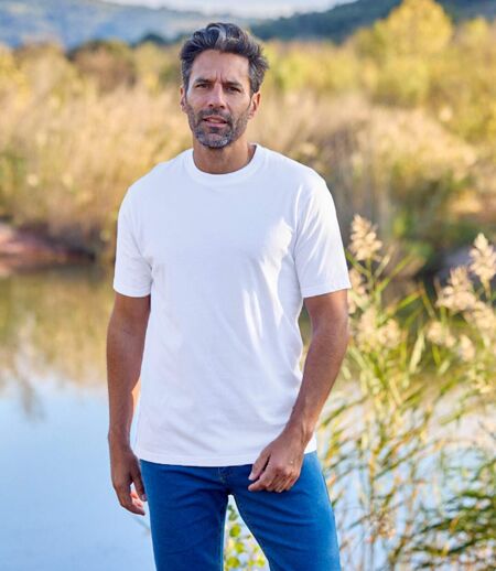 Pack of 3 Men's Plain White T-Shirts