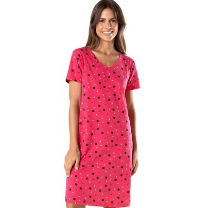 Maxi t-shirt framboise