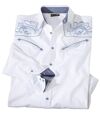 Wit rodeo-overhemd van popeline Atlas For Men