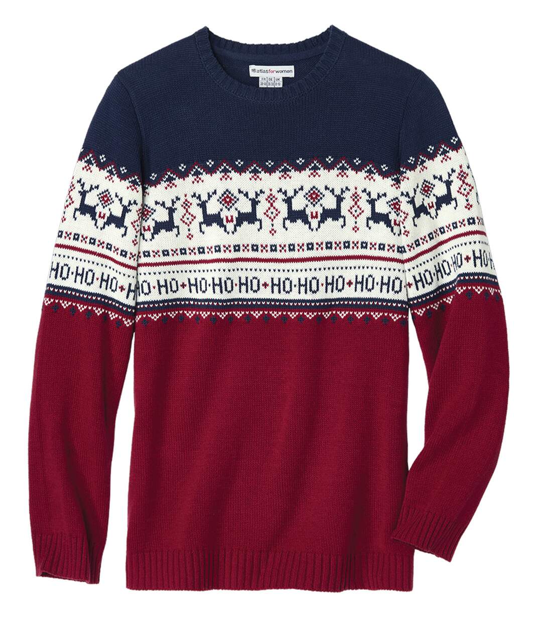 Women's Navy Christmas Jumper-2