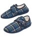 Men's Blue Sherpa-Lined Slippers  