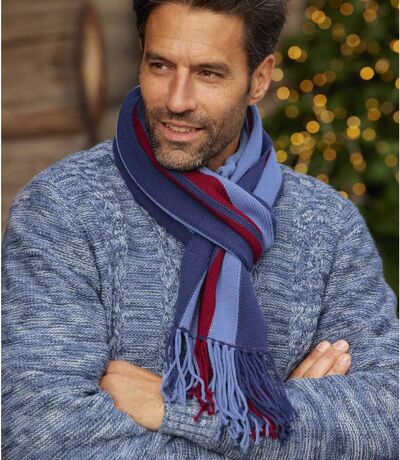 Men's Striped Knitted Scarf