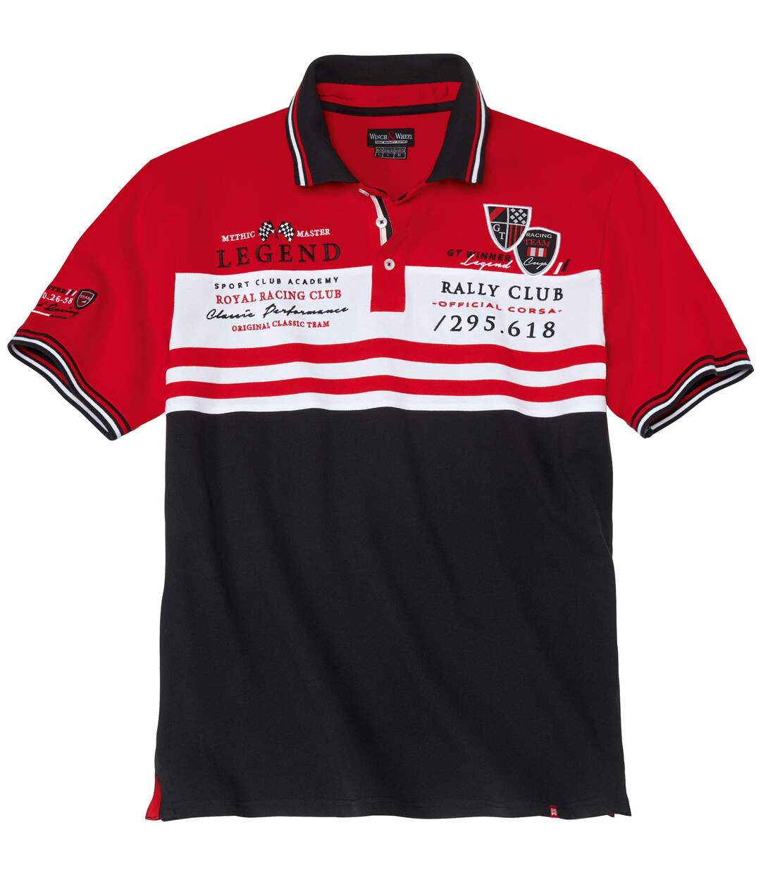 Sztreccs piké Racing galléros póló-3