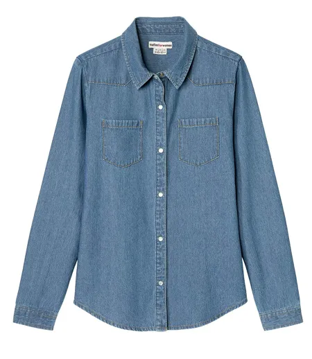 Jeansbluse mit Brusttaschen