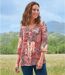 Women's Pink Crepe Blouse-1