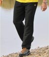 Czarne spodnie dresowe z mikrofibry Atlas For Men