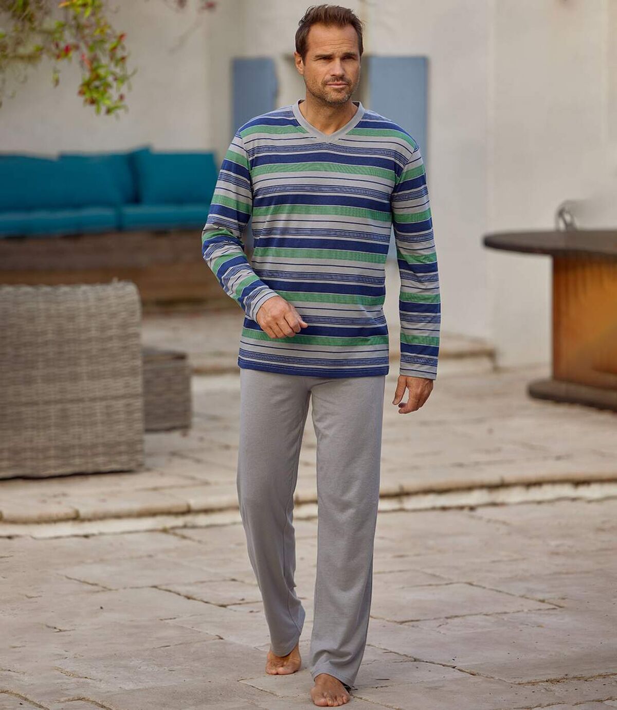 Gestreifter Pyjama aus Baumwolle Atlas For Men