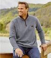Pack of 2 Men's Fleece Sweaters - Grey Navy Atlas For Men