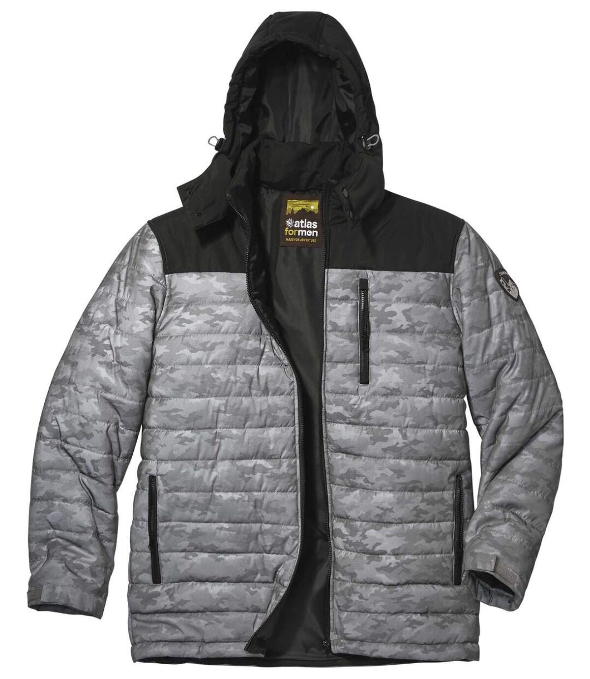 Men's Reflective Puffer Jacket with Detachable Hood Atlas For Men