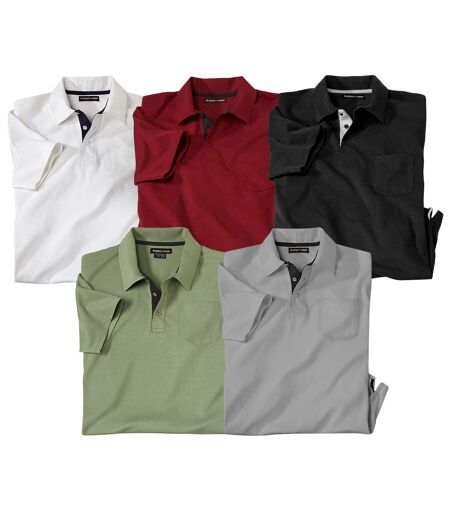 Pack of 5 Men's Casual Polo Shirts