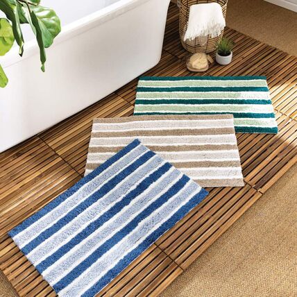 Tapis de bain rayé