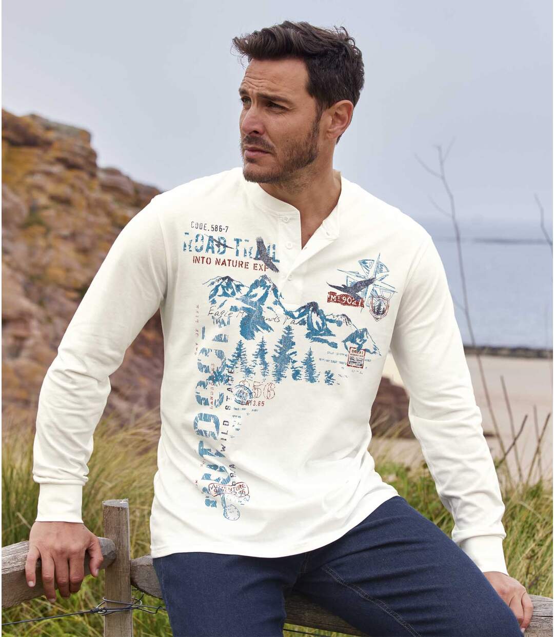 2 darab, tunéziai nyakú Eagle Highlands pólóból álló szett Atlas For Men