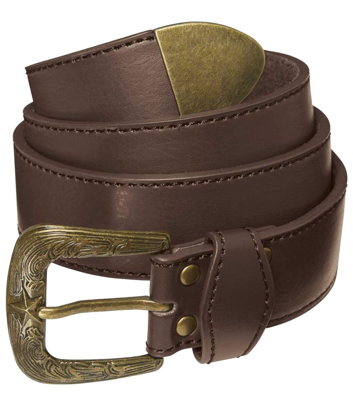 Men's Brown Split Leather Belt Atlas For Men