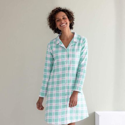 Chemise de nuit à carreaux