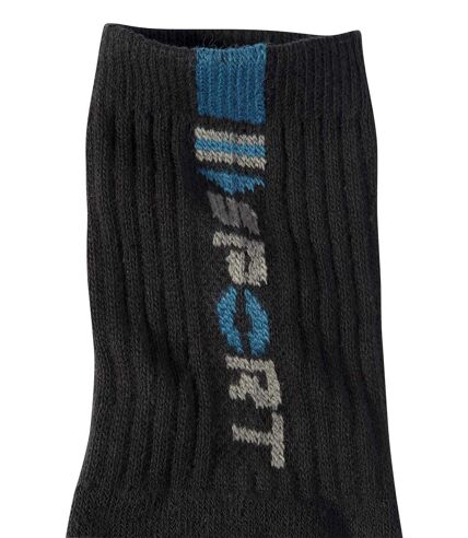 Pack of 4 Pairs of Men's Sports Socks - Black
