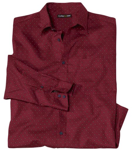 Men's Burgundy Poplin Shirt