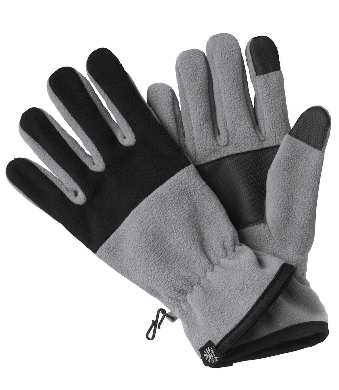 Men's Grey Fleece Touchscreen Gloves