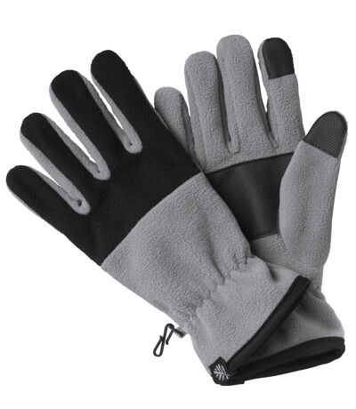 Zweifarbige Fleece-Handschuhe für Touch-Screens