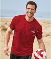 Pack of 3 Men's Sporty T-Shirts - White Red Anthracite Atlas For Men
