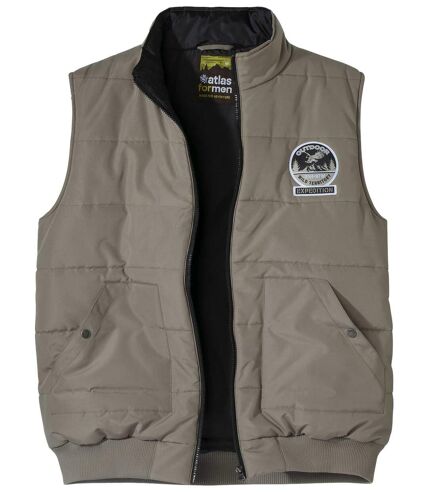 Men's Water-Repellent Padded Gilet - Taupe