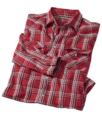 Men's Checked Western-Style Shirt - Cotton