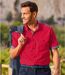 Men's Red Poplin Shirt-2