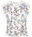 Women's Off-White Floral & Macramé T-Shirt