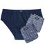 Pack of 3 Men's Comfortable Briefs - Navy Blue-2