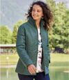 Women's Green Full Zip Padded Jacket Atlas For Men