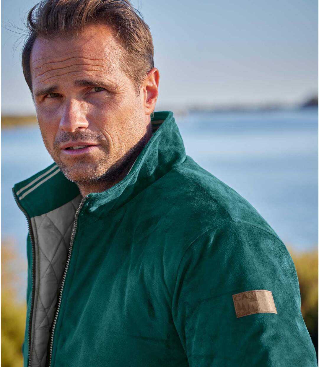 Blouson Matelassé Suédine Canada Nature-3