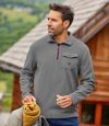 Microfleece-Pullover mit RV-Kragen Atlas For Men