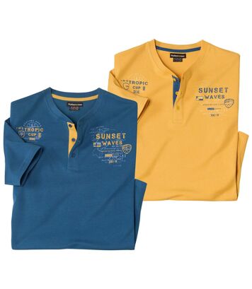 Lot de 2 Tee-Shirts Col Boutonné Tropic Cup 