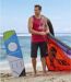 Men's Surf Print Swim Shorts - Black