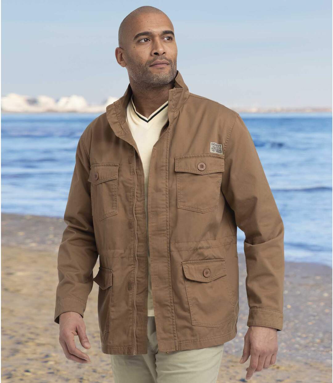 Men's Desert-Style Safari Jacket - Full Zip Atlas For Men