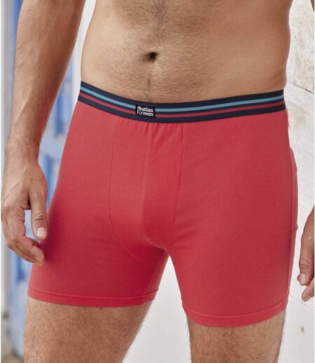 Pack of 3 Men's Boxer Shorts - Navy Red Turquoise 