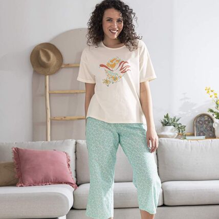 T-shirt de pyjama écru