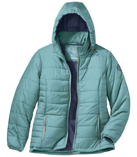 Women's Blue Padded Jacket - Water-Repellent