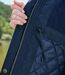 Women's Navy Parka with Faux-Fur Hood - Water-Repellent